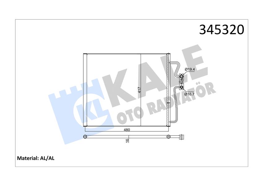 KLİMA KONDENSERİ BMW E38 725 TDS-728İ-730-735-740-750İ-İL 94 OTO.-MEK. AL/AL