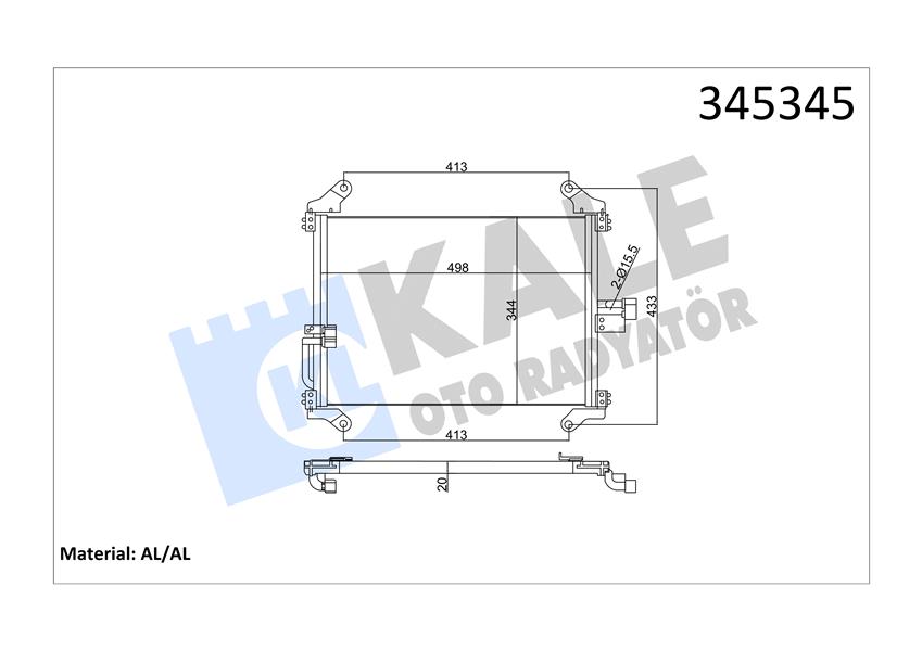 KLİMA KONDENSERİ DUCATO-BOXER-JUMPER 94-06 506X349X22 AL/AL