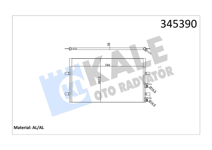 KLIMA RADYATORU TRANSIT V347 V348 2.2TDCI 100PS 120PS 130PS 2.4TDCI 100PS 115PS 140PS 07