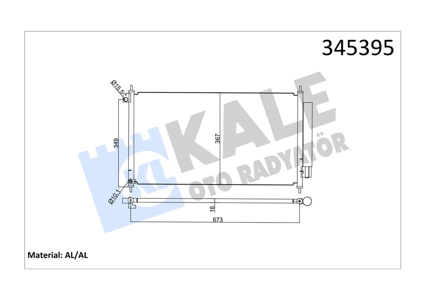 KLİMA KONDENSERİ HONDA CIVIC 1.5 HYBRİD-1.6İ 16V-1.8İ-16V-2.4İ 16V 12 OTO.-MEK. AL/AL