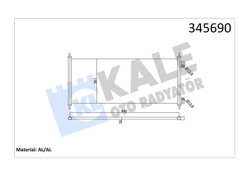 KLIMA RADYATORU KONDANSER TRANSIT V184 2.0TDCI 2.4 TDCI 00 06