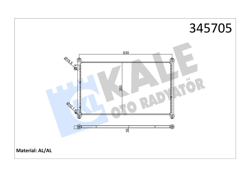 KLİMA KONDENSERİ HONDA ACCORD 98-05 -CIVIC 01-05 653X339X16 MEK.OPSİYO.OTOM.SANZİMAN AL/AL