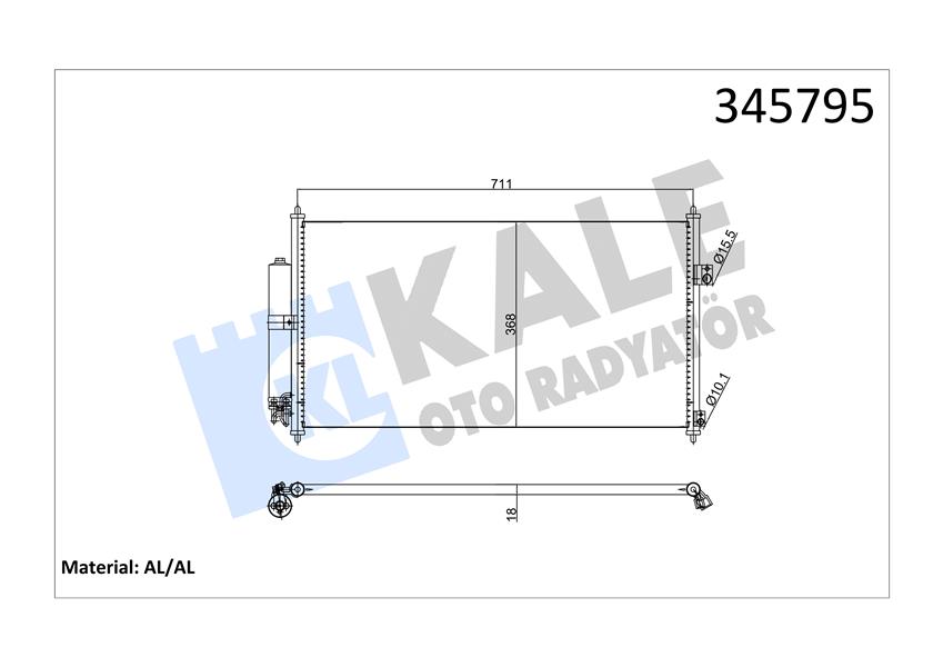 KLİMA KONDENSERİ NISSAN XTRAIL DIZEL BENZİN 01 AL/AL