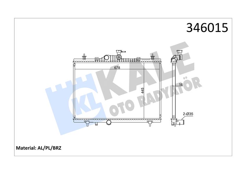 RADYATÖR AL/PL/BRZ KOLEOS 2.0DCI