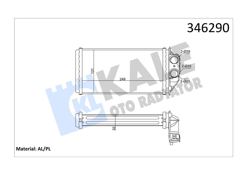 KALORİFER RADYATÖRÜ 307 00 249X130X33