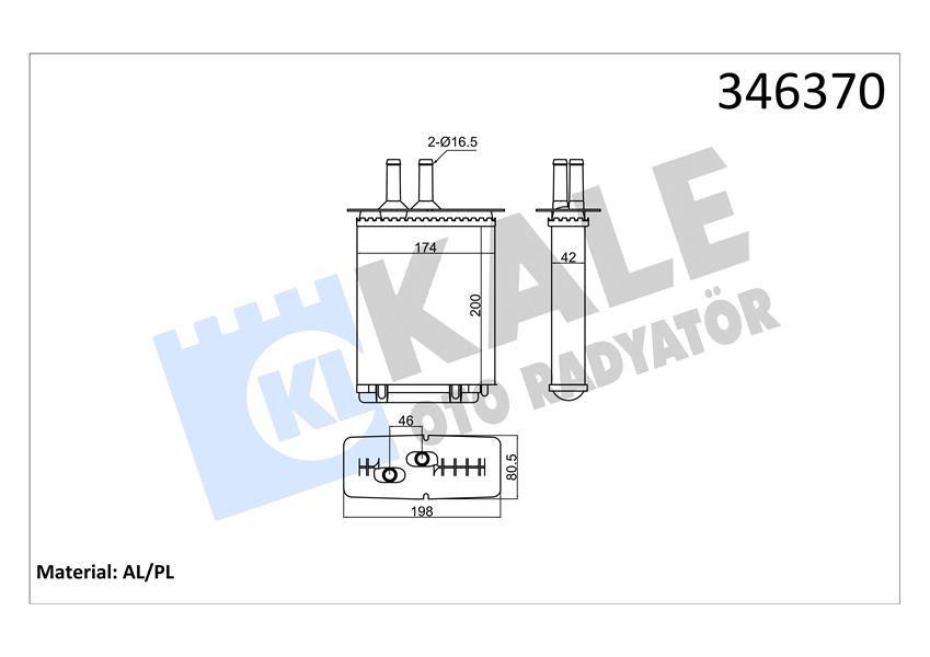 KALORİFER RADYATÖRÜ PUNTO 1.1-1.2-1.4-1.6-1.7 93-99