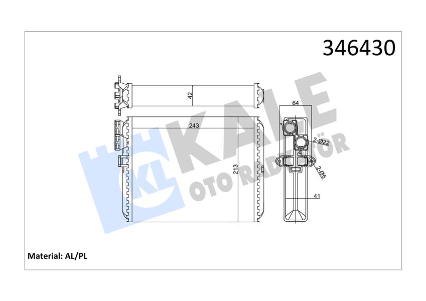 KALORİFER RADYATÖRÜ VOLVOS60 2.0T 2.4 01 S80 98-06 V70 00 XC70 00 XC90 02 812328