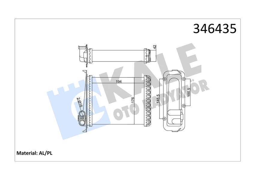 KALORİFER RADYATÖRÜ VOLVO 850 91-96 C70 98-05 S70 97-00 V70 97-00