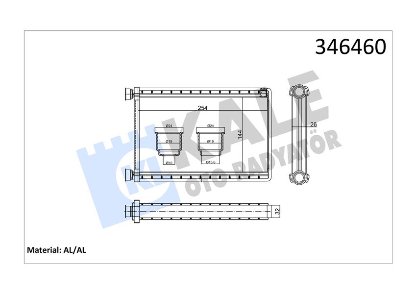 KALORIFER RADYATORU BMW E87 E90 F26 F25 E84 E92 E91 E81