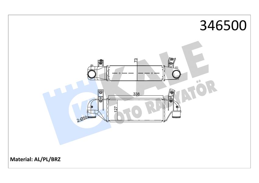 TURBO INTERCOOLER RADYATORU FOCUS 1.8TDCI 98 05 CONNECT 1.8 TDCI 04 09- 338 127 73