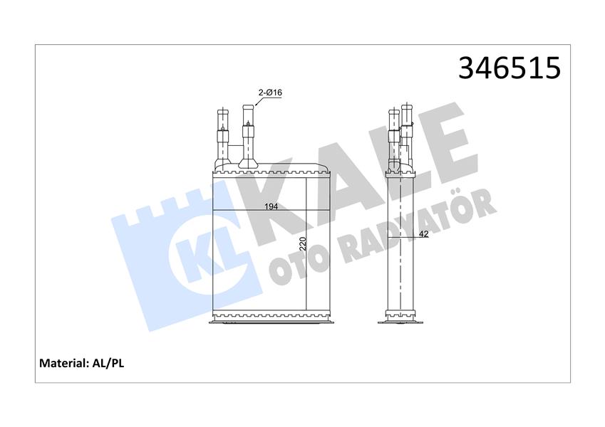 KALORİFER RADYATÖRÜ DUCATO-BOXER-JUMPER 94-02 220X195X42