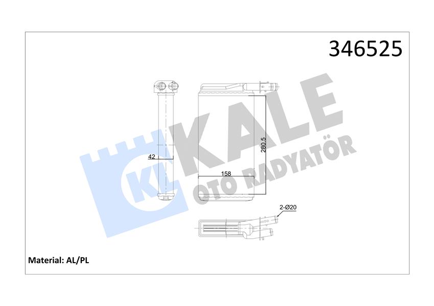 KALORİFER RADYATÖRÜ ALFA ROMEO 166 2.0-2.4-2.5-3.0-3.2 98-07