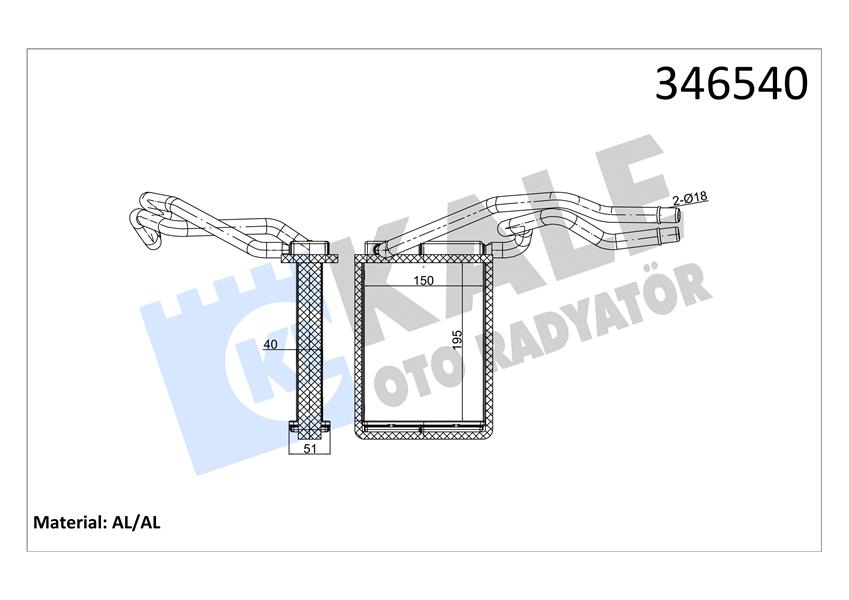 KALORIFER RADYATORU FIESTA V 01 08 FUSION 01 12 MAZDA II 121