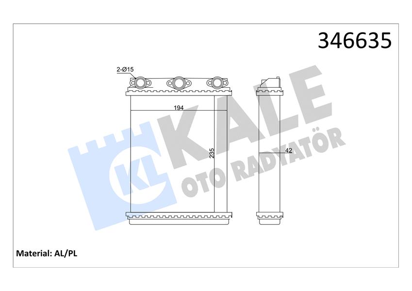 KALORIFER RADYATORU MERCEDES W124 S124 C124