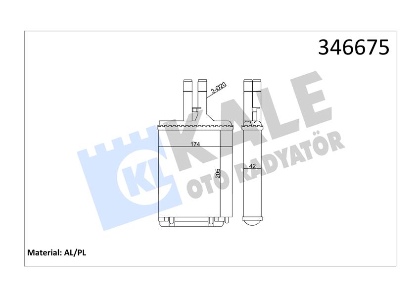 KALORİFER RADYATÖRÜ VECTRA B 190X180X42