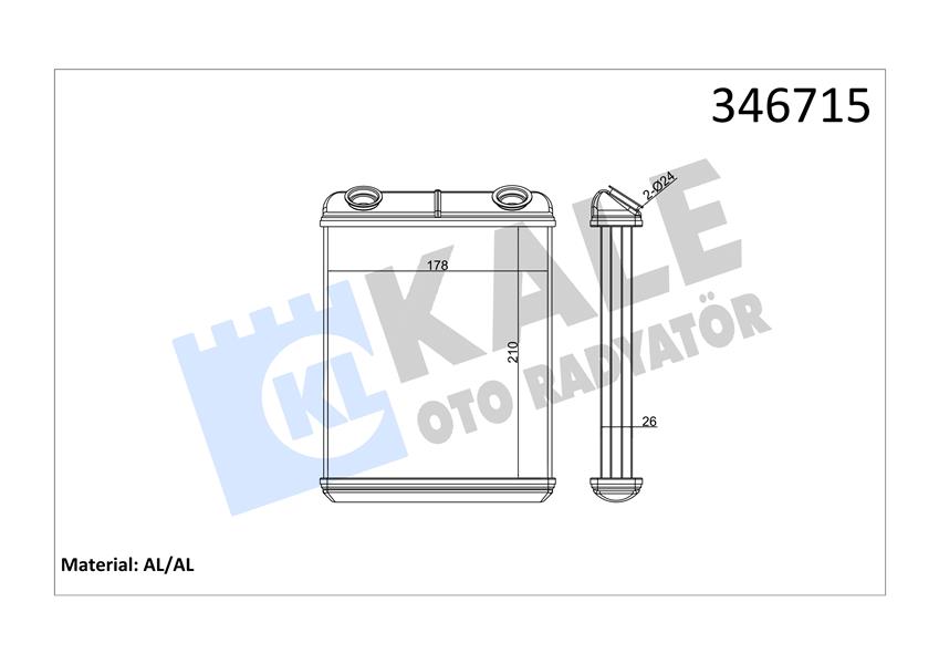 KALORİFER RADYATÖRÜ BRAZİNG LAGUNA II AC KLİMASIZ 210X184X26