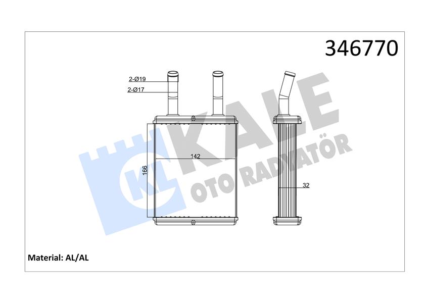 KALORİFER RADYATÖRÜ BRAZİNG EXCELL 163X148X42