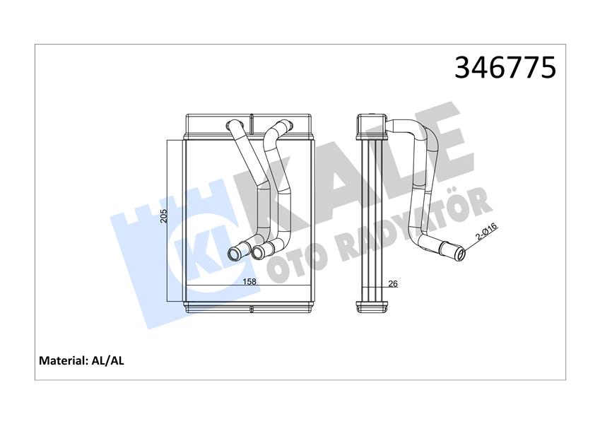 KALORİFER RADYATÖRÜ HYUNDAI SONATA IV 2.0 16V 98-04