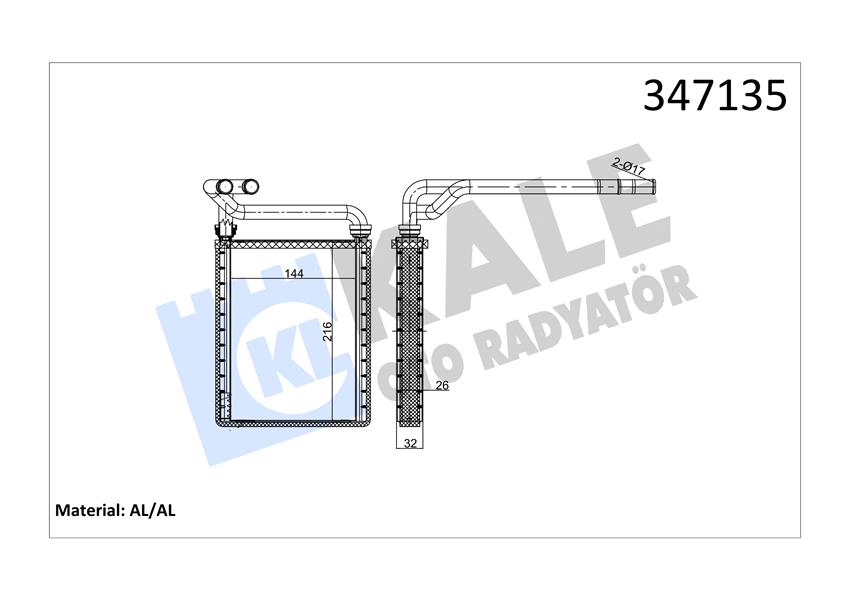 KALORİFER RADYATÖRÜ TOYOTA COROLLA 1.4 VVTI-1.6 VVTI 02-07