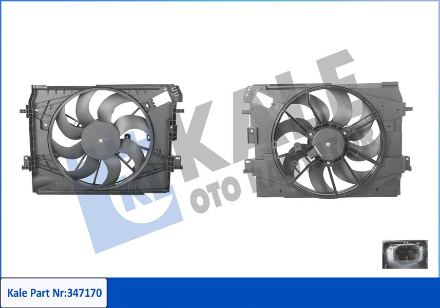 RADYATÖR FAN MOTORU DAVLUMBAZLI CLIO IV-CAPTUR 0.9-1.2-1.5DCI-TCE 13 J5-H5 1.6 18 FAN ŞASESİ 650MM 149MM