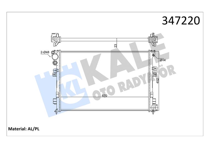 RADYATÖR SCUDO/P806 1.8İ-2.0İ 8V-2.0İ 16V AL/MKNK