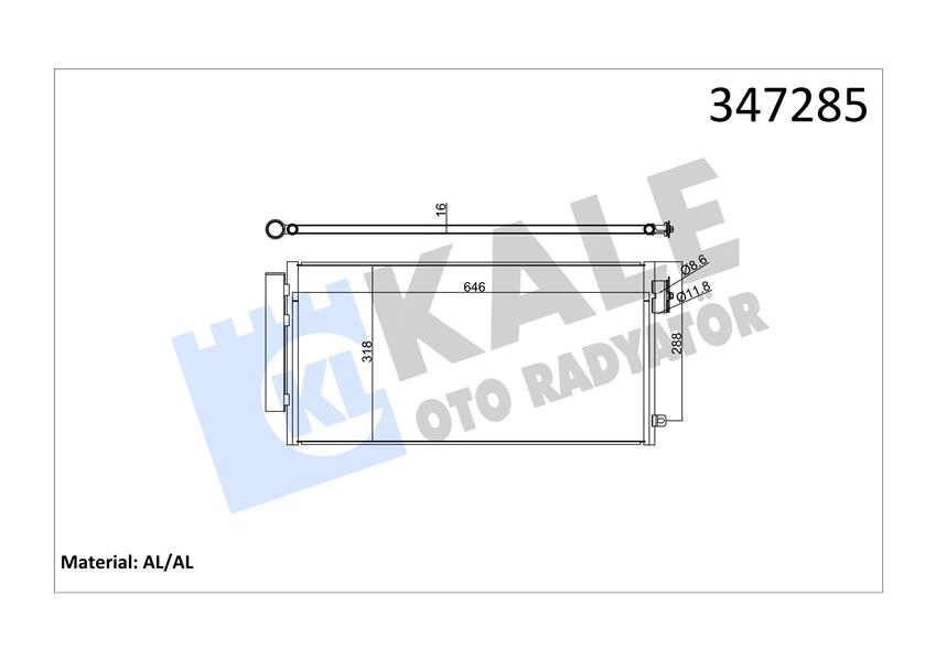 KLİMA KONDENSERİ FIAT EGEA-500L 12 1.3-1.6 MULTİJET-1.4 BENZINLI AL-PL-BRZ