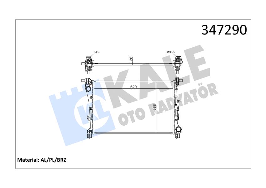 RADYATÖR FIAT EGEA 1.3-1.6 MULTİJET-1.4 AL-PL-BRZ