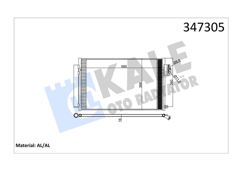 KLİMA KONDENSERİ EGEA-FIAT 500 1.4 AL-PL-BRZ 2015