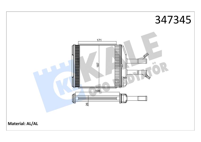 KALORİFER AL/BRZ EVANDA-CHEVROLET EPICA-EVANDA