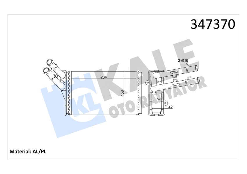 KALORİFER RADYATÖRÜ PASSAT A4 SUPERB 97- 00