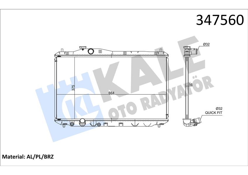 RADYATÖR AL/PL/BRZ CIVIC IX MT