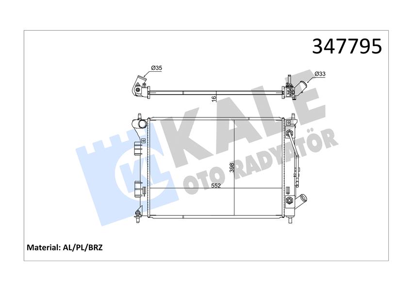 RADYATÖR AL/PL/BRZ İ30-İ30 CW-KIA CEED-PRO CEED AT