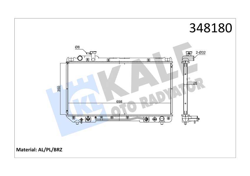 RADYATÖR AL/PL/BRZ RAV4 I AT