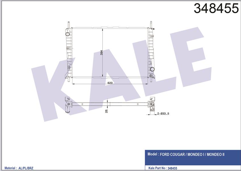 MOTOR SU RADYATORU AC MONDEO I II 92 00 1.6 1.8 2.0 OLCU 620 378 26 KLIMALI