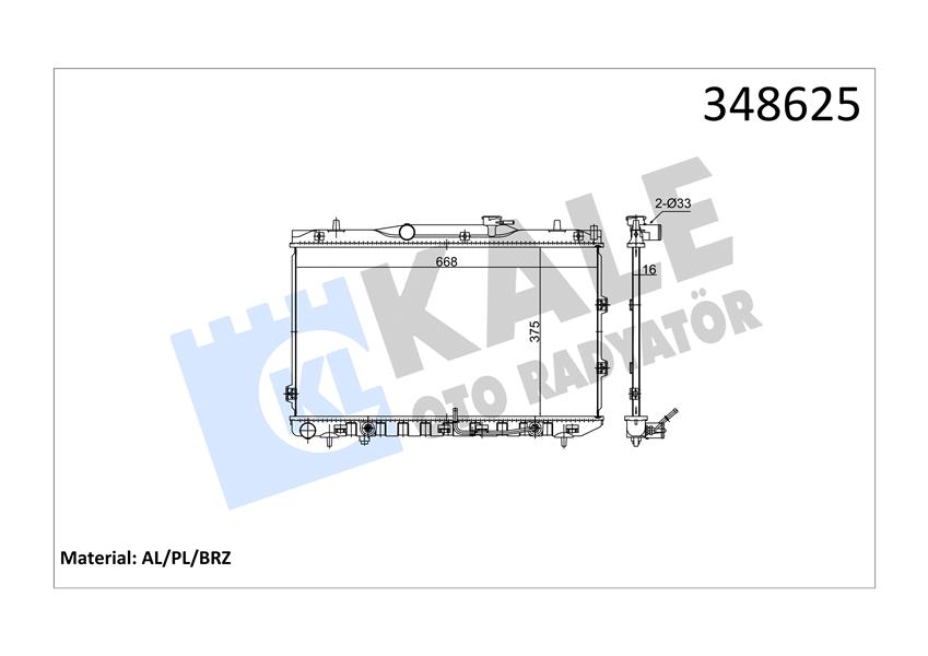 RADYATÖR AL/PL/BRZ CERATO1.6I-2.0I 04 AT