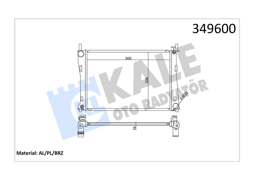 MOTOR SU RADYATORU FIESTA V FUSION 01 08 1.25 1.4 16V 1.6 16V MAZDA II 1.4 16V 1.6 16V 02 OLCU 500 358 16