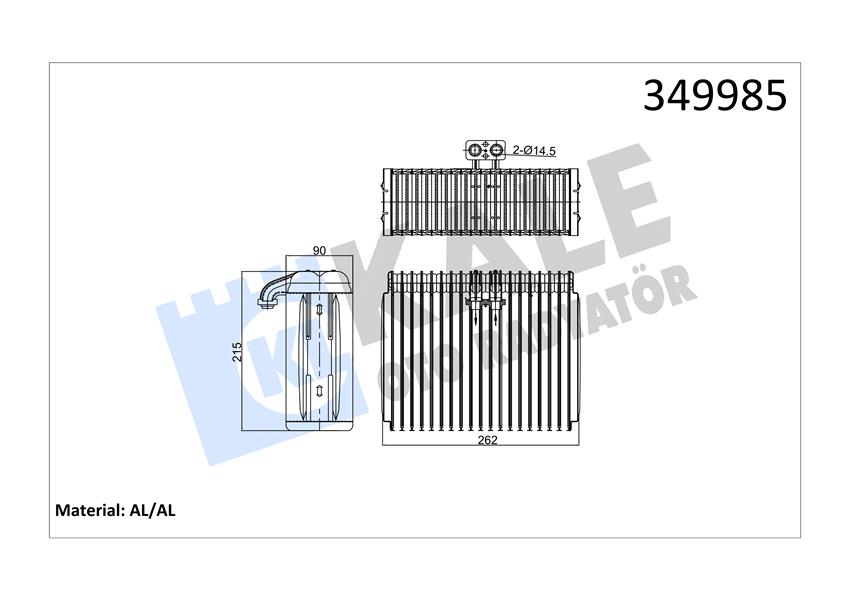 EVAPORATOR ALFA ROMEO 145-146-FIAT BRAVA-BRAVO I /COUPE-MAREA-MULTIPLA