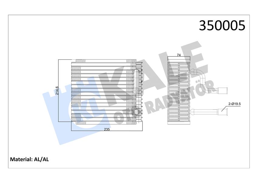 EVAPORATOR TRANSIT-TOURNEO-FOCUS