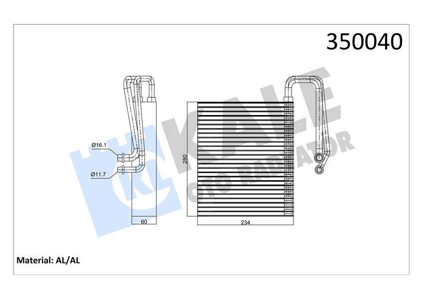 EVAPORATOR CADILLAC BLS-FIAT CROMA-OPEL SIGNUM-VECTRA-SAAB 9-3-VAUXHALL SIGNUM-VECTRA