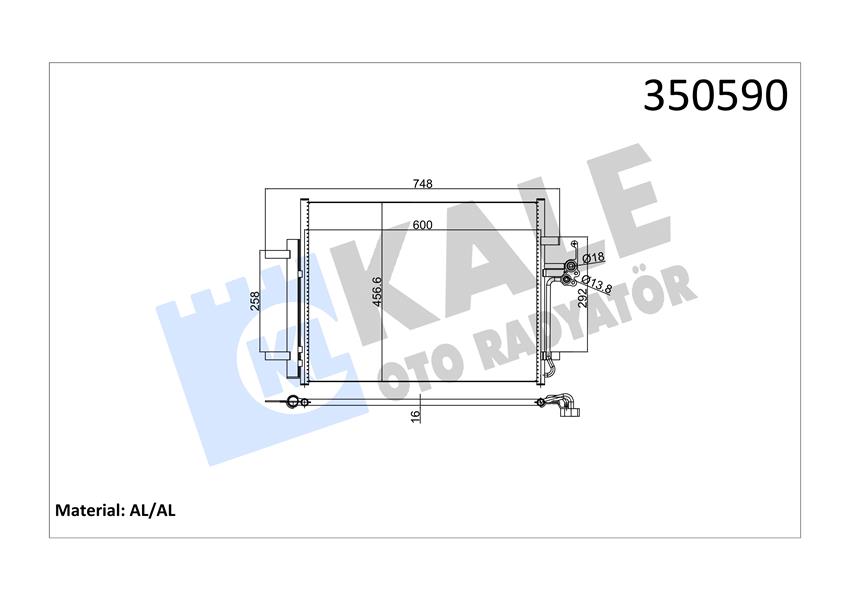 KLIMA RADYATORU MONDEO IV S MAX 07 / GALAXY 1.6 / 1.8 / 2.0 / 2.0TDCI 07 / LANDROVER FREELANDER 2.2T