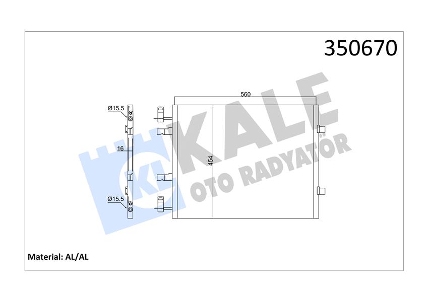 KLİMA RADYATÖRÜ KONDENSER TRAFIC II 01 OPEL VİVARO 1.9 DTİ 2.0 CDTİ