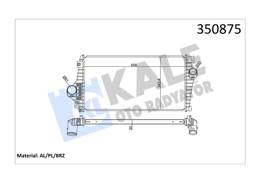 INTERCOOLER AL/PL/BRZ CHEVROLET EPICA