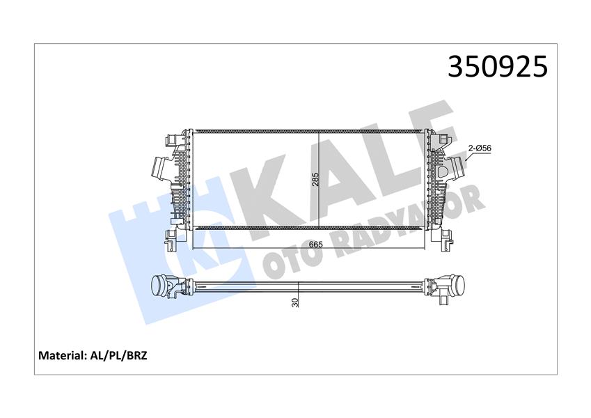 İNTERCOOLER AL/PL/BRZ CHEVROLET CRUZE-OPEL INSIGNIA-ZAFIRA TOURER C
