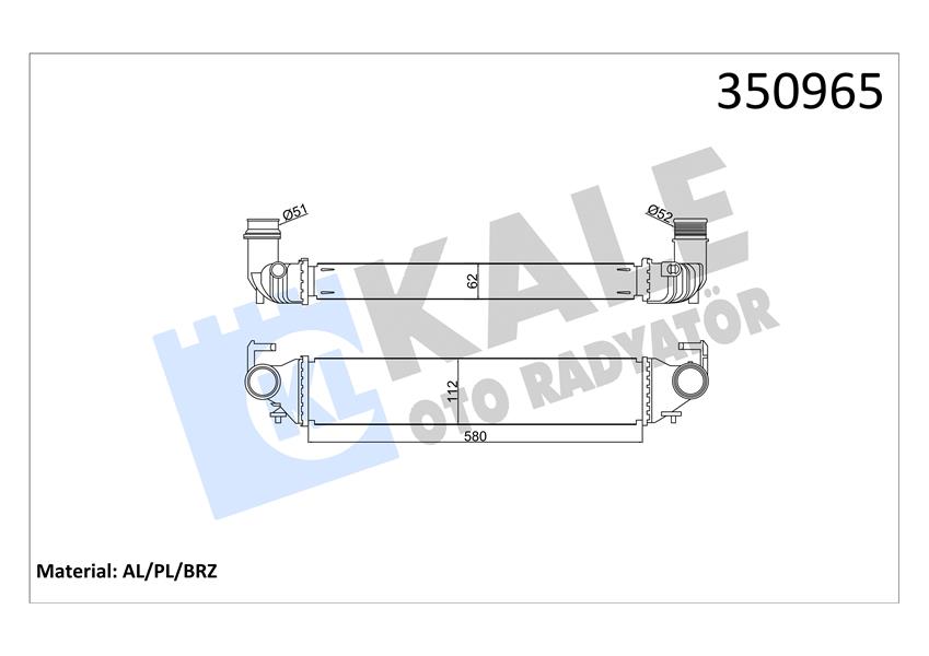 INTERCOOLER AL/PL/BRZ FIAT 500X-JEEP RENEGADE