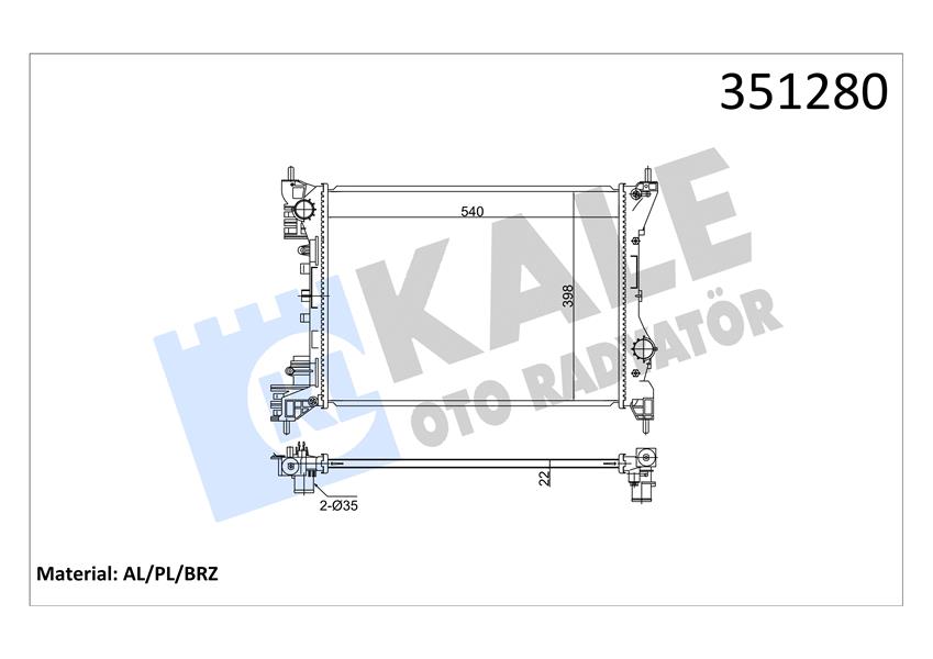 DOBLO III 10 1.4 ALFA MITO 08 COMBO D 12 AL/PL/BRZ 540X388X16