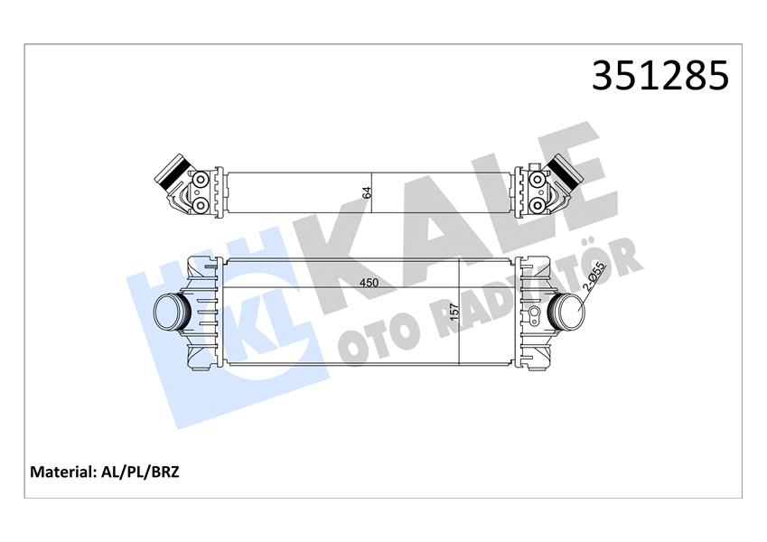 TURBO INTERCOOLER RADYATOR TRANSIT V347 11 14 V362 14 CUSTOM 12 2.2TDCI 155PS ARKADAN CEKER