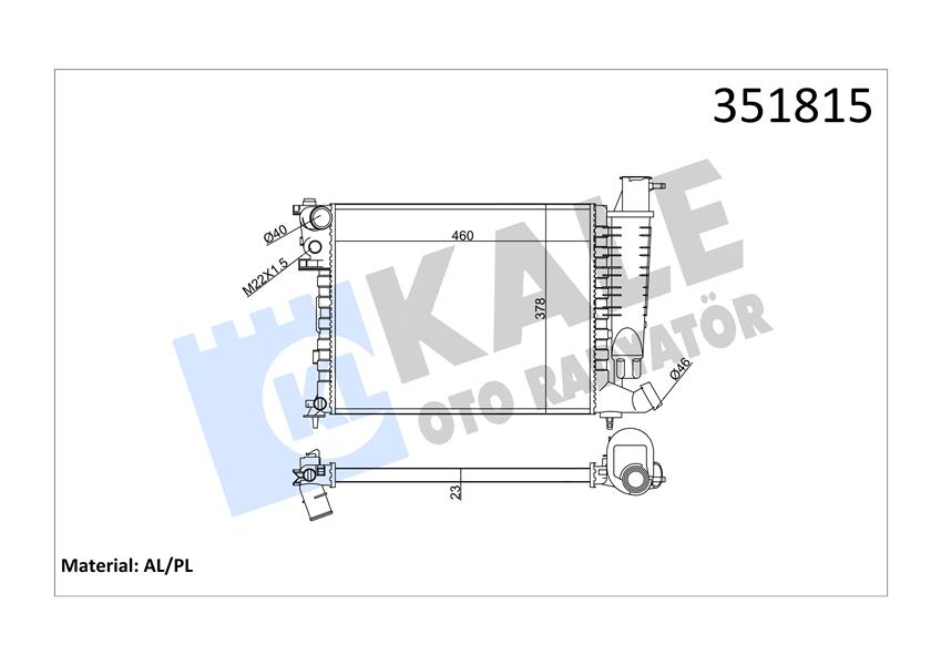 RADYATÖR AL/MKNK XSARA 1.4/1.6 97 98-ZX 1.1-1.4 91 -PEUGEOT 306