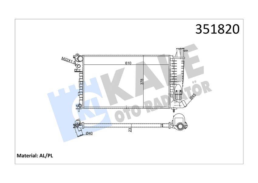 RADYATÖR AL/MKNK ZX-PEUGEOT 306 1.8-1.9D 93