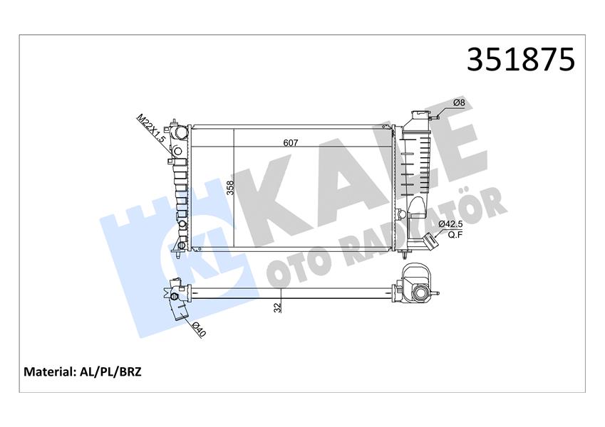 RADYATÖR AL/PL/BRZ XSARA-ZX-PEUGEOT 306 1.8-2.0 97