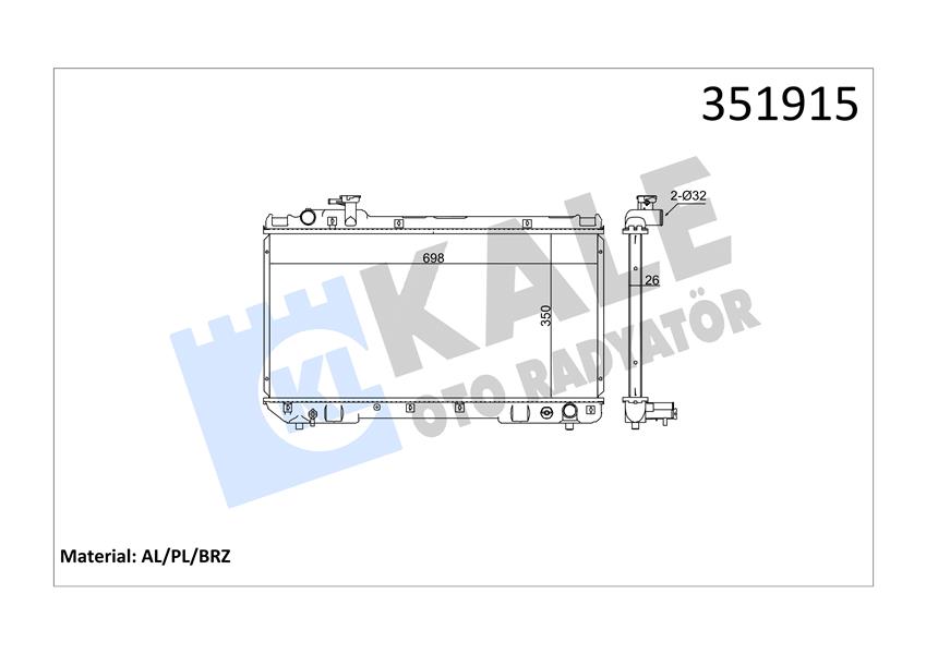 RADYATÖR AL/PL/BRZ RAV 4 I 2.0 16V 94 97